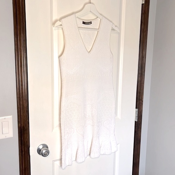 Roberto Cavalli White Knit Dress M - Picture 4 of 11